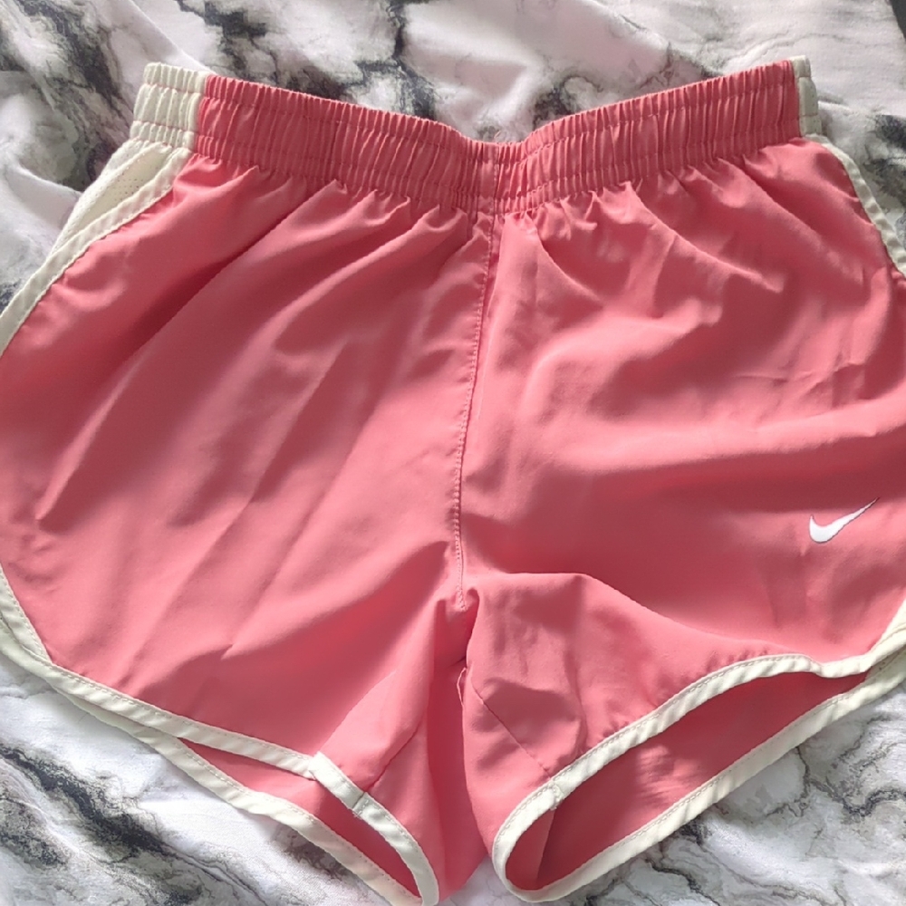 Nike Women's Athletic Shorts in Pink and White